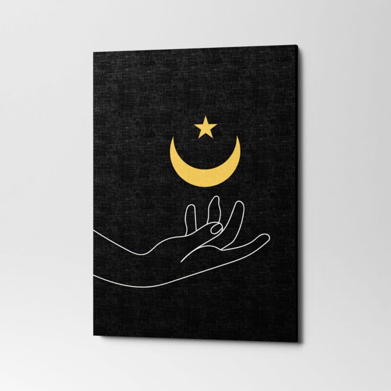 Bohemian Sun and Moon Boho Contemporary 3 Panel Canvas Wall Art - Image 2