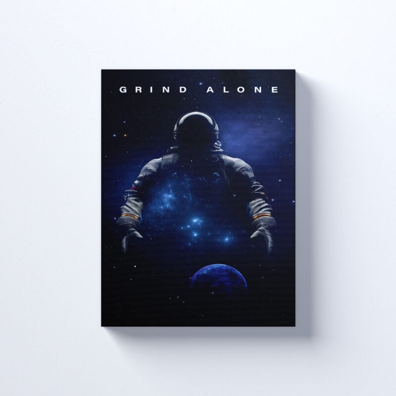 "Grind Alone" Motivational Canvas Wall Art - Image 2