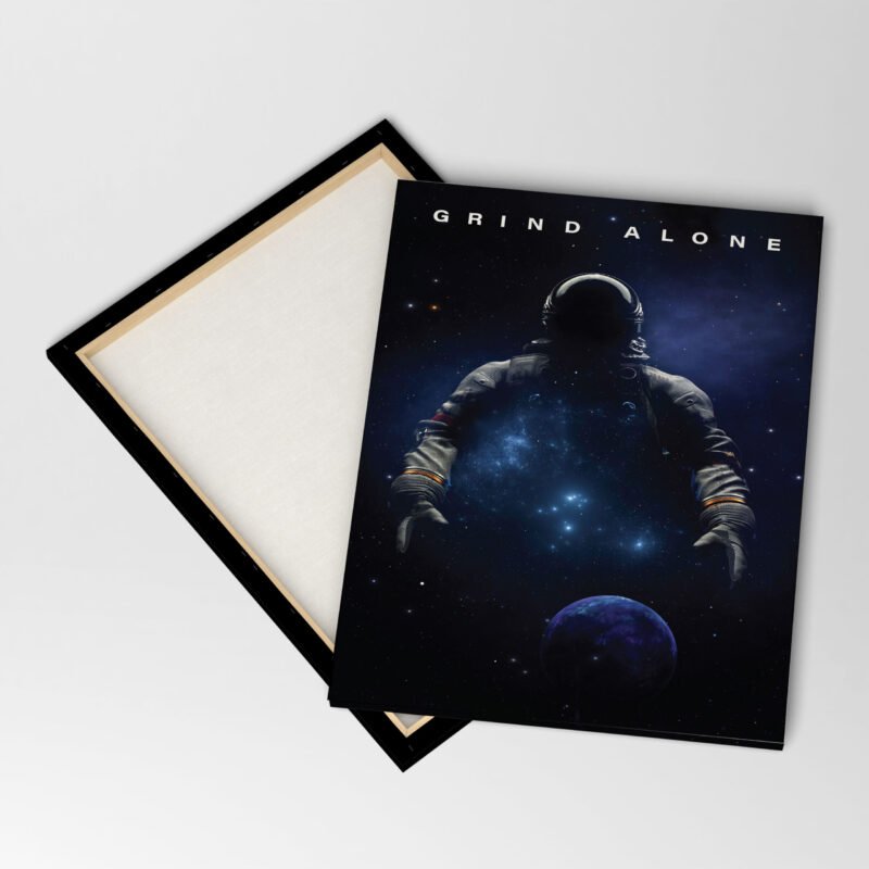 "Grind Alone" Motivational Canvas Wall Art - Image 4