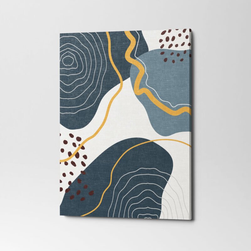 Abstract Linear shape 3 Panel Canvas Wall Art - Image 2