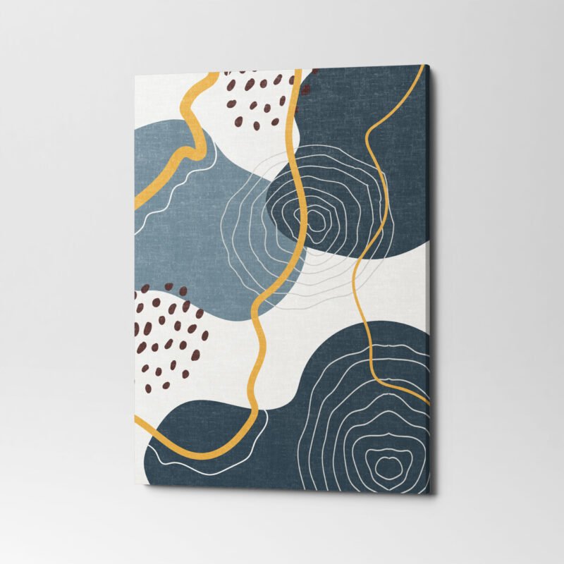 Abstract Linear shape 3 Panel Canvas Wall Art - Image 3