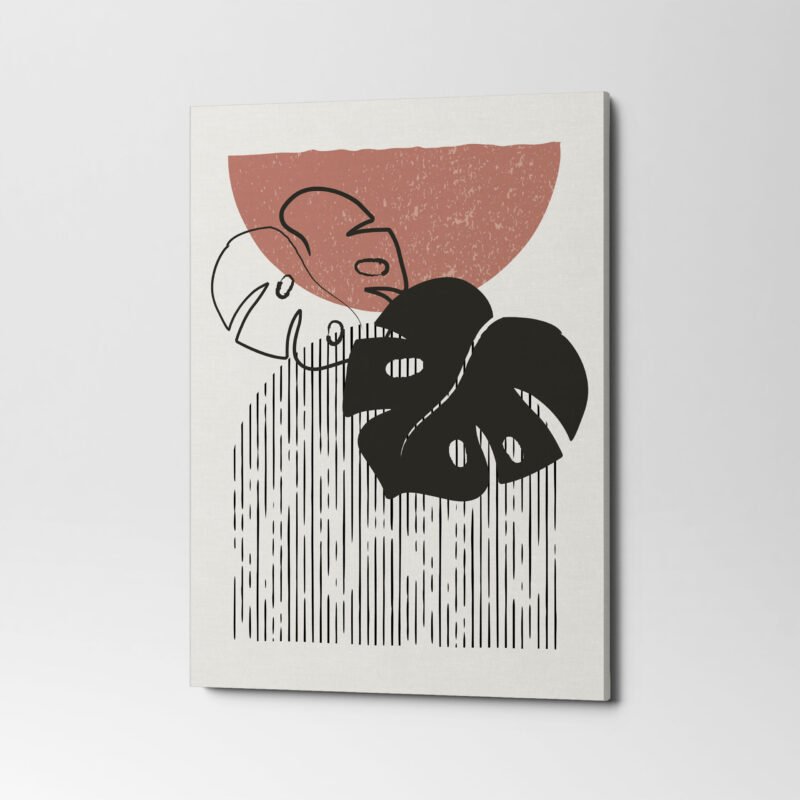 Hand drawn flat boho 3 Panel Canvas Wall Art - Image 4