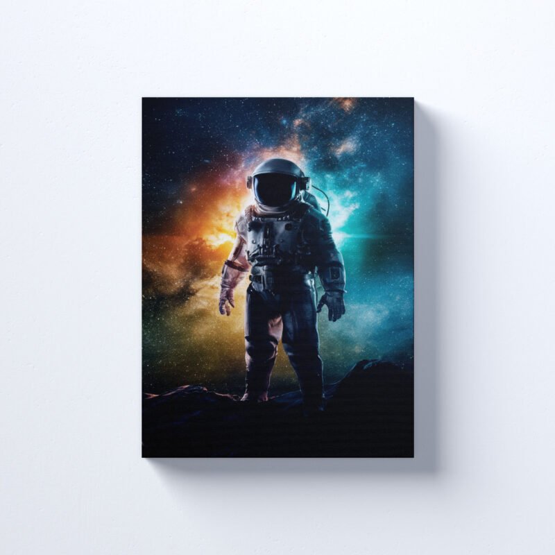 Astronaut in Galaxy Unique Canvas Wall Art - Image 2