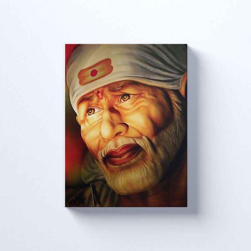 Shirdi Sai Baba Painting Canvas Wall Art - Image 2