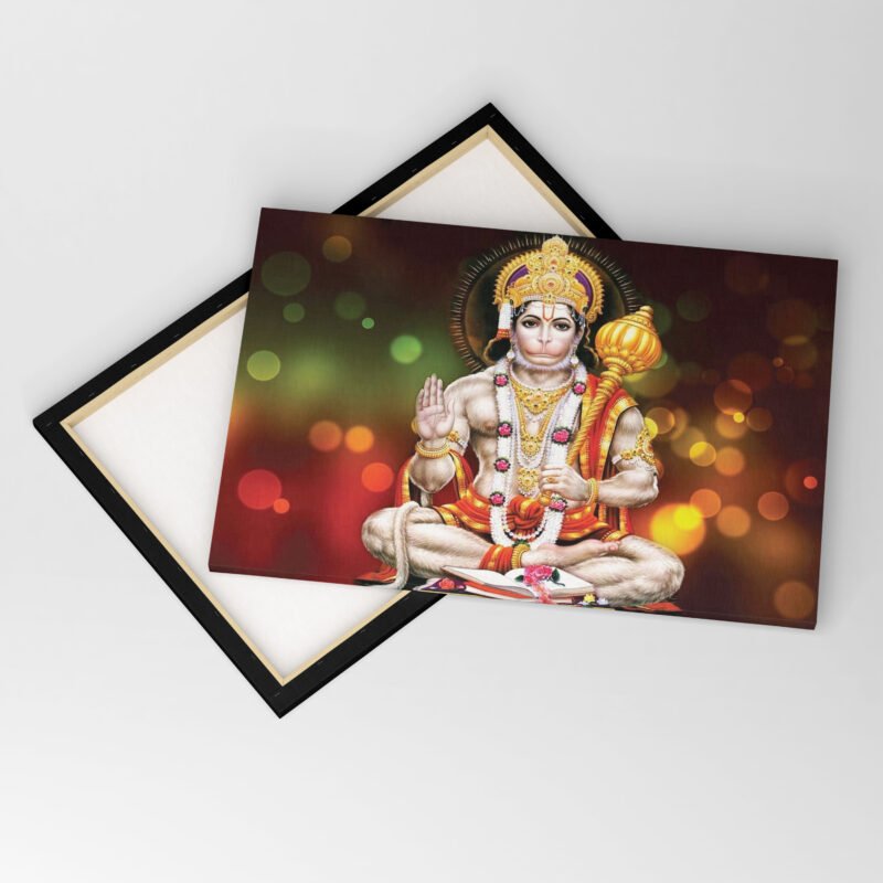 Bajrangbali Colorful Landscape Canvas Wall Art - Image 4