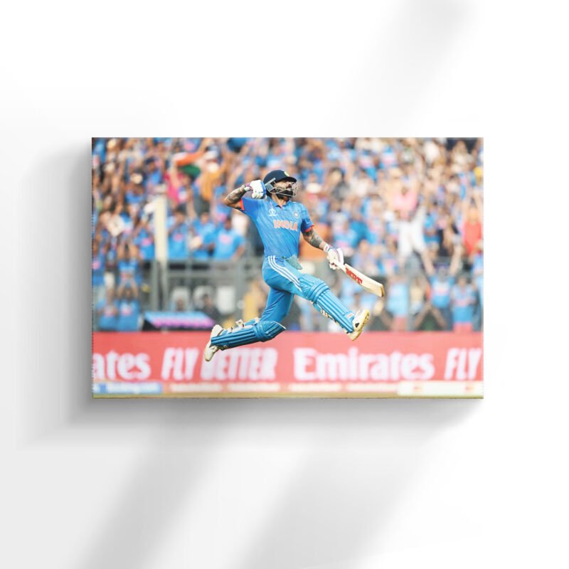 Virat Kohli Celebrating Century Canvas Wall Art - Image 2