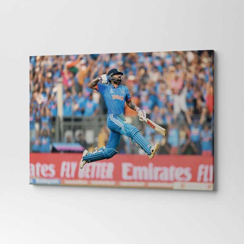 Virat Kohli Celebrating Century Canvas Wall Art - Image 3