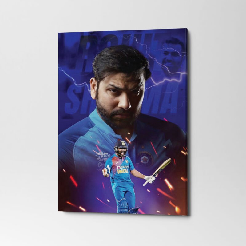 Rohit Sharma Creative Canvas Wall Art - Image 3