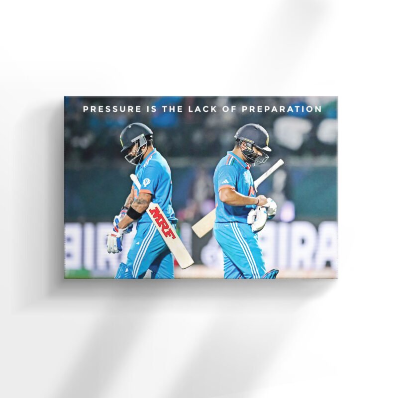 Pressure is the lack of Preparation Virat and Rohit Canvas Wall Art - Image 2