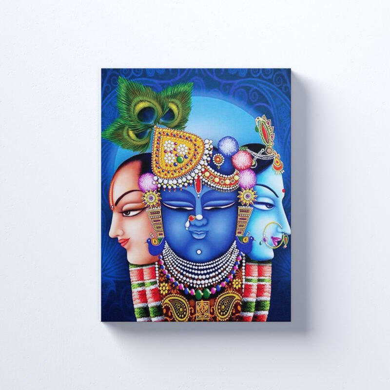 Lord Shrinathji Hindu Religious Canvas Wall Art - Image 2