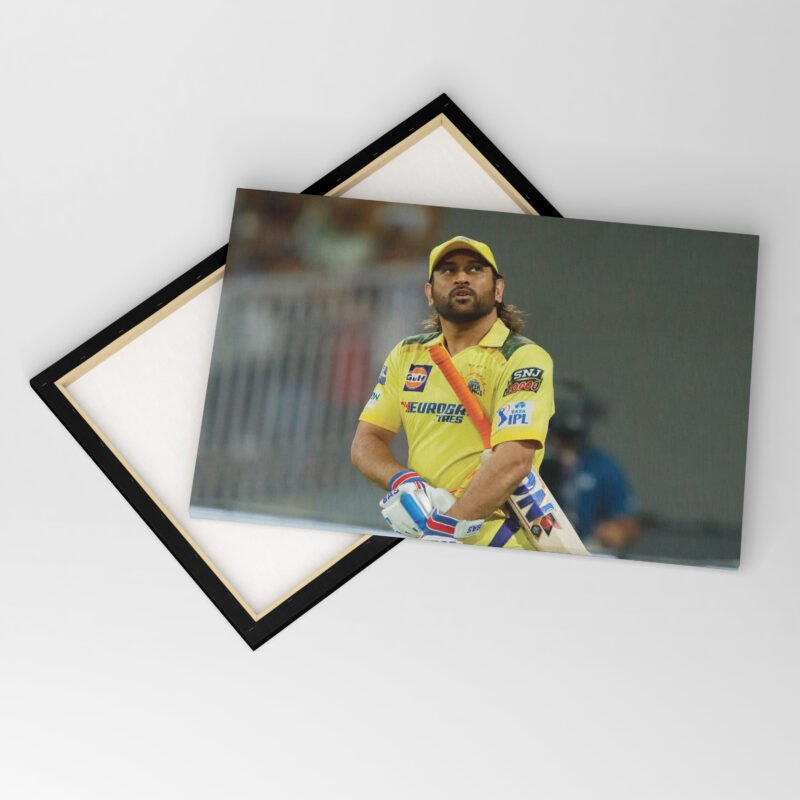 MS Dhoni walked out to bat Canvas Wall Art - Image 4