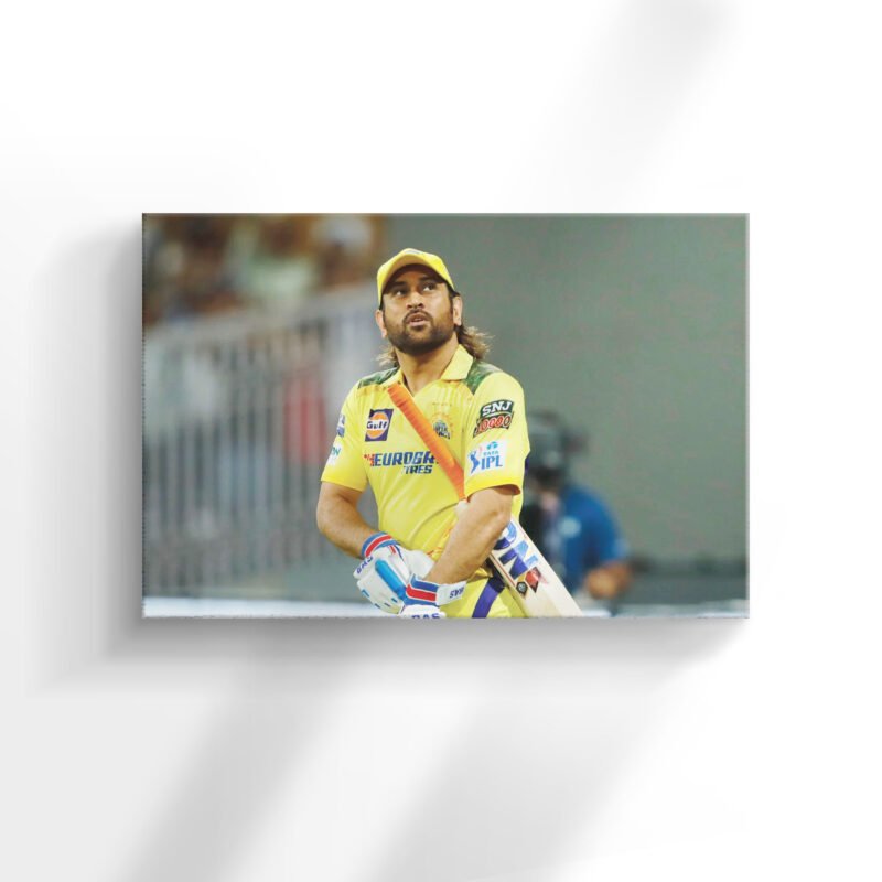 MS Dhoni walked out to bat Canvas Wall Art - Image 2