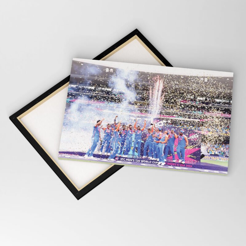 Indian Team Celebration T20 World Cup 2024 Canvas Wall Art - Image 4