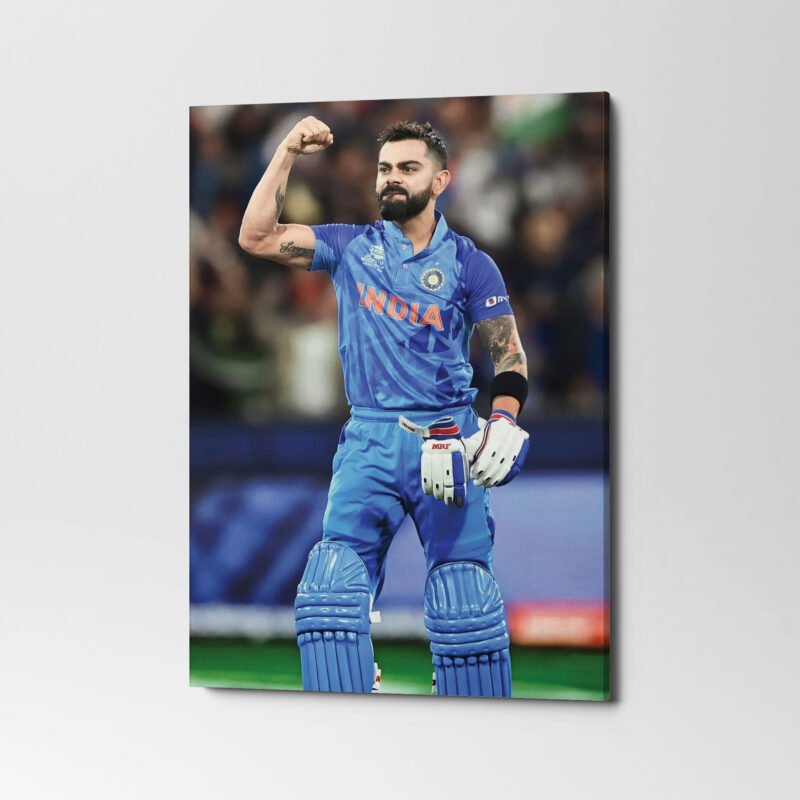 Virat Kohli Century Celebration Canvas Wall Art - Image 3