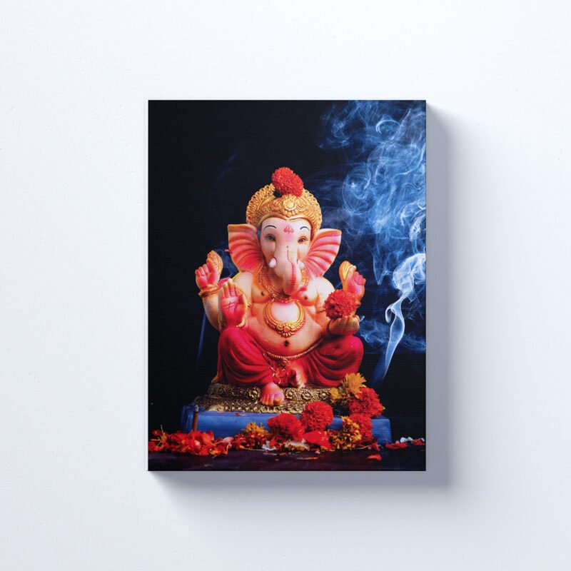 Hindu Lord Ganesha Canvas Wall Art - Image 2