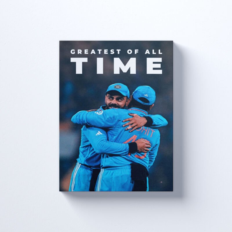 Virat Kohli and Rohit Sharma - Greatest Of All Time Canvas Wall Art - Image 2