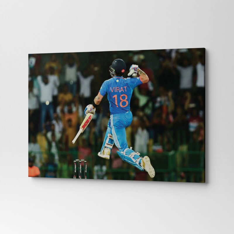 Virat Kohli's Century Celebration Canvas Wall Art - Image 3